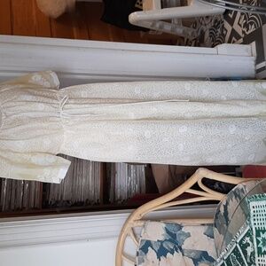 Vintage 70s Yellow Cotton Polyester Dressing Gown S